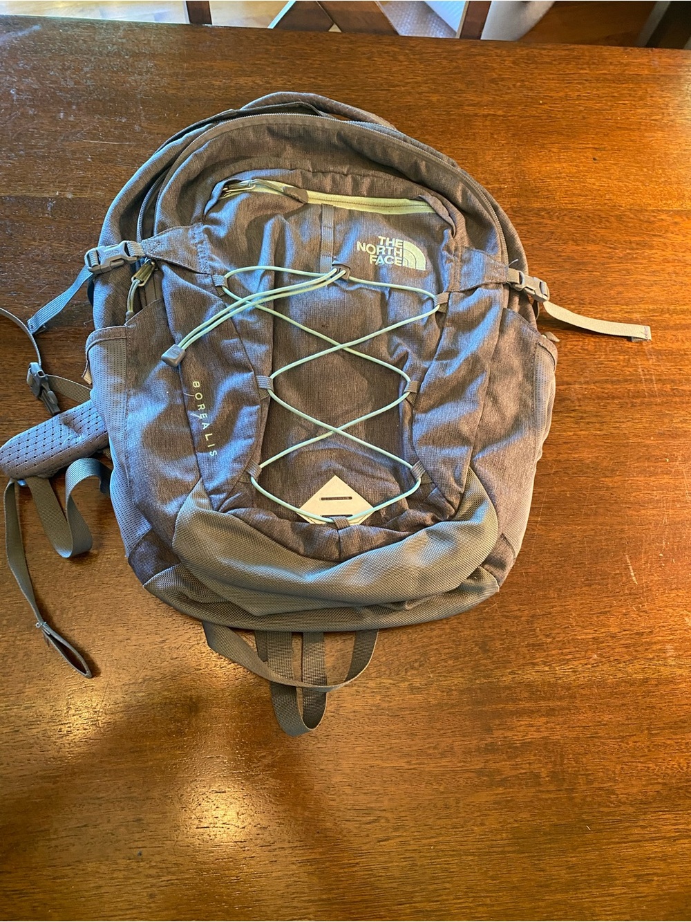 The North Face Womens Borealis Backpack Gray 19x15 FlexVent Laptop Daypack EUC